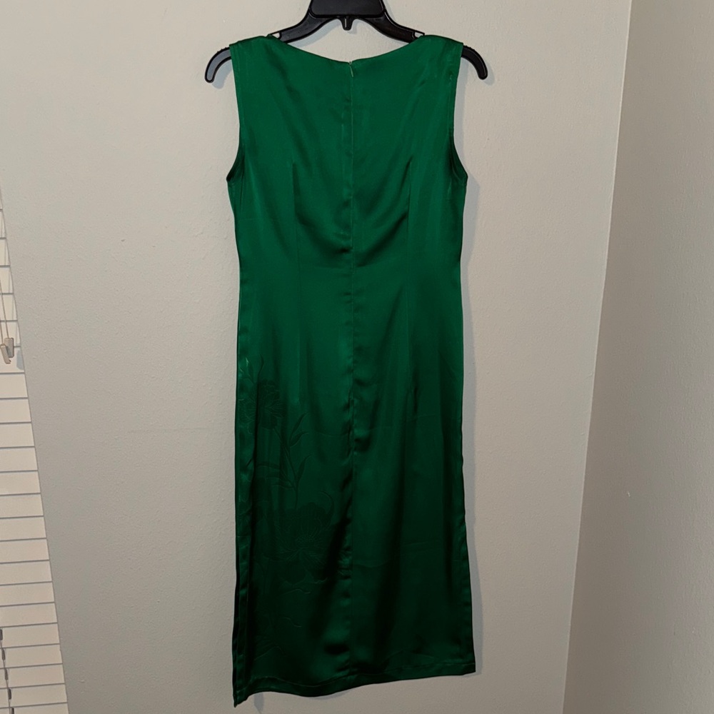 Women’s Green Sleeveless Dress, PTP 16 - Picture 2 of 3